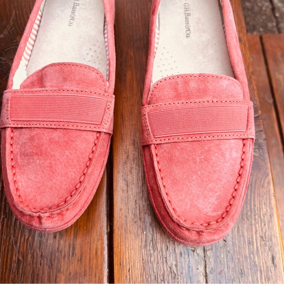 GH BASS & CO CORAL PINK BECKY SUEDE LEATHER LOAFERS SIZE 7  NEW - Picture 2 of 11